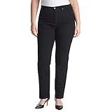 Gloria Vanderbilt Ladies' Amanda Stretch Denim Jeans for Women, Tapered Womens Pants, Mom Jeans - Black 18