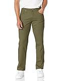 Amazon Essentials Men's Straight-Fit 5-Pocket Stretch Twill Pant, Olive, 33W x 34L