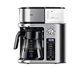 Braun MultiServe Plus 10- Cup Pod Free Drip Coffee Maker, 7 Brew Sizes/Hot & Cold Brew & Hot Water for Tea, KF9370SI