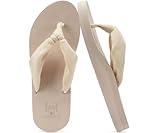 KuaiLu Flip Flops Women Arch Support Yoga Mat Comfortable Summer Beach Walking Thong Cushion Sandals Slip on Outfits Travel Essentials Orthotic Slides Indoor Outdoor Slippers Shoes Beige Nude Size 9