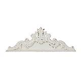 Deco 79 Wood Floral Home Wall Decor Carved Arabesque Wall Sculpture, Wall Art 39" x 3" x 14", White