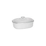 CorningWare 2-1/2-Quart Oval Casserole Dish with Glass Lid