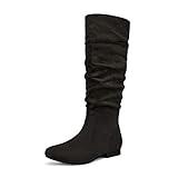 DREAM PAIRS Women's Knee High Pull On Fall Weather Winter Boots,Size 8.5,Black,BLVD