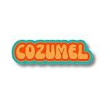 Cozumel Mexico Travel Sticker, Multiple Colors, Vinyl Laptop Water Bottle Sticker, Places I've Been, Trendy Luggage Decal, Vintage Travel Inspired (Amalfi)