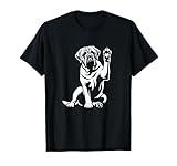 English Mastiff Love Dog Paw Heart Graphic Design T-Shirt