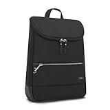 Solo New York Backpack for Women - Carry On Bookbag for Travel & Work, Fits 14.1" Computer, RFID Protection, Lightweight Bag with Laptop Sleeve, Slash Proof - Stealth Hybrid, Black
