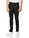 Dickies Mens Slim Skinny Fit Twill Work Casual Pants, Black, 33W x 30L US