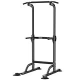 SRIFY Power Tower Dip Station Pull Up Bar for Home Gym Adjustable Height Strength Training Workout Equipment,Pull Up Bar Station