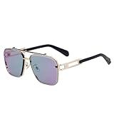 CHUANTEN Personalized Square Vintage Men's and Women's Exclusion Holiday Decorative Sunglasses (Color : D, Size : 1)