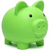 Cute Piggy Bank, Coin Bank for Boys and Girls, Children's Plastic Shatterproof Money Bank，Children's Toy Gift Savings Jar (Green)