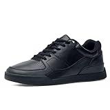 Shoes for Crews Men's Slip-Resistant Work Sneakers – Comfortable, Non-Slip Shoes for Men in Food Service, Healthcare & Hospitality - Street Casual, Black, Size 8