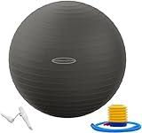 Fitvids Anti-Burst and Slip Resistant Exercise Ball Yoga Ball Fitness Ball Birthing Ball with Quick Pump, 2,000-Pound Capacity, 19-22 inch, M