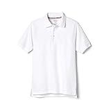 French Toast boys Short Sleeve Pique (Standard & Husky) Polo Shirt, White, 10-12