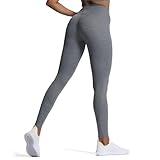 Aoxjox High Waisted Workout Leggings for Women Trinity Yoga Pants 26.5" (Winds Grey Marl, Medium)