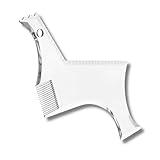 Beard Shaper for Men Beard Lineup Tool for Grooming Beard Guide Shaping Tool for Straight & Curve Cut Barber Tools Goatee Shaper Beard Template for Men to Style Facial Hair