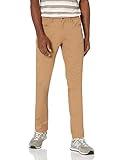 Amazon Essentials Men's Slim-Fit 5-Pocket Comfort Stretch Chino Pant (Previously Goodthreads), Light Khaki Brown, 38W x 28L