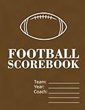 Football Scorebook: Easy Score Keeper, Sports, Coaches Playbook, Referee Stat Book