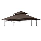 MASTERCANOPY Grill Gazebo Replacement Canopy Top for Model L-GG001PST-F (Brown)