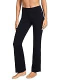 Jockey Women's Activewear Cotton Stretch Bootleg Pant, Black, M