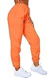 Waitfairy Sweatpants Women - Joggers for Women High Waist Baggy Sweat Pants for Womens Joggers with Pockets Orange XL