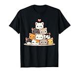 Cat Cute Cats Anime Kawaii Neko Women Girls T-Shirt