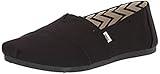 TOMS Women's Alpargata Recycled Cotton Canvas Slip On Sneaker Black/Black Recycled Cotton Canvas