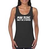 The Town Butler Man Buns Must Be Stopped - Women's Soft Cotton Tank Top CP05 Black