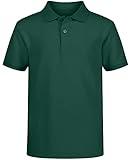 Nautica Big Boys' Uniform Short Sleeve Pique Polo, Hunter, Medium/10/12