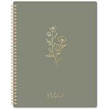 Spiral Notebook - College Ruled Notebook, Notebook Journal, 8.5'' x 10.5'', 55 Sheets/110 Pages, Journal for Women, Journal with Spiral Bound, Inner Pocket, Notebook for Office/School/Home - Green