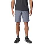 Columbia Mens Washed Out Hiking Short, Grey Ash, 34 x 8