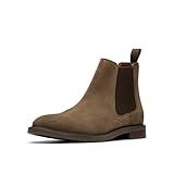 Clarks Men's Jaxen Easy Chelsea Boot, Stone Suede, 11