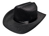 Zugar Land Child Size Felt Cowboy Hat (1 Black Hat) (13.5 Inch) Classic Western Style Dress Up Costume Accessory (Black)