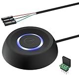 PC Power Button, Desktop Power Button PC External Power Switch ON Off LED PC Power Supply Button SW Extension for Computer Motherboard