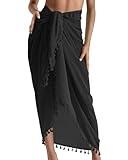 Eicolorte Cover Up Skirt Open Front Swimsuit Wrap Cover Ups Summer Beach Skirts With Slit For Women