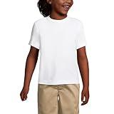 Lands' End School Uniform Boys Short Sleeve Essential T-Shirt Large White