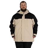 Snow Country Outerwear Mens Big 2XL-7XL Insulated Peak Ski Jacket Snow Coat (Stone Blk, 6XL)