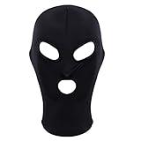 Miayon Zentai Hood Mask Open Eyes and Mouth Spandex Elastic Breathable Mask for Halloween Cosplay Costume Unisex (Open Eye&Mouth)