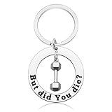 Funny Workout Gift Inspirational Keychain Fitness Gifts for Women Sports Lover Gifts Funny Gym Workout Jewelry Dumbbell Bodybuilding Keychain Fitness Trainer Gifts Retirement Christmas Birthday Gifts