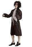 Fun Costumes Men's Adult Deluxe Billy Butcherson Costume | Hocus Pocus Zombie Boyfriend Full Outfit with Head-Mask & Attached Hair - Large - Multi-colored
