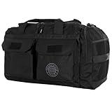 Serious Steel Fitness Heavy Duty 1000D Nylon Duffel Gym Bag (Black - Big Bud)