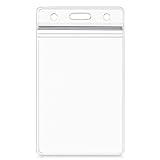 50 Pack Vertical ID Card Name Tag Badge Holder with Waterproof Type Resealable Zip (Vertical ID, 50 Pcs)