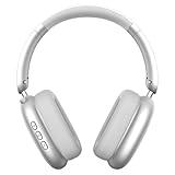 Wentronic Y01 Wireless Over Ear Headphones, Noise Canceling Bluetooth 5.3 Headphones with Microphones,Hi-Res Audio,48H Playtime,Foldable,Breathable Soft Earpads for iOS/Android/Samsung/PC-Silver