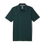 French Toast boys Short Sleeve Moisture Wicking Stretch Sport Shirt, School Uniforms for Kids and Teens Polo Shirt, Hunter Green, Large US