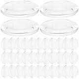 iplusmile 60Pcs Biconvex Lens Optical Set, 25mm Diameter Double Convex Lens Physics Teaching Tools, Optical Lenses Kit for Junior High School Physics Laboratory Experiment