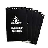 GLORYFIRE Waterproof Notebook All Weather Shower Pocket Tactical Notepad with Cover Steno Pad Memo Book