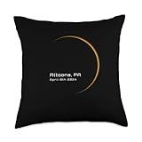 Altoona, PA Pennsylvania Total Solar Eclipse April 8 2024 Throw Pillow