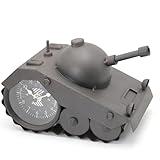 Army Tank Desk Clock Military Veteran Army Gifts for Men, Office Desk Decor Metal Sculpture Man Cave Decor 8.6×5.1 Inches