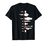 Spaceship Timeline Science Fiction Rocket T-Shirt