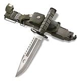 SZCO Supplies 12.75" M-9 Bayonet Military Style Tactical Saw Back Knife,Green/Black