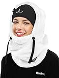 Shy Velvet Balaclava Wind-Resistant Winter Face Mask,Fleece Ski Mask for Men and Women,Warm Face Cover Hat Cap Scarf Sherpa Hood Ski Mask White